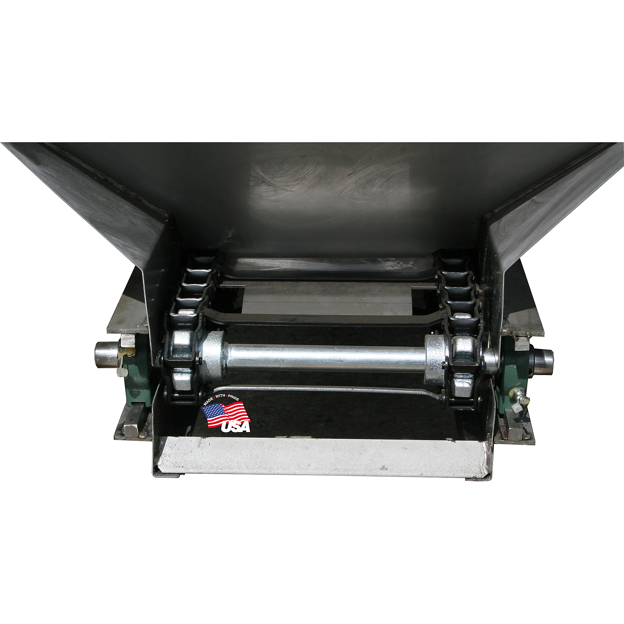 Buyers Salt Dogg, Gas Stainless Hopper Spreader with Pintle Chain Conveyor, Max. Spread Width 30 ft, Model# 1400100SS